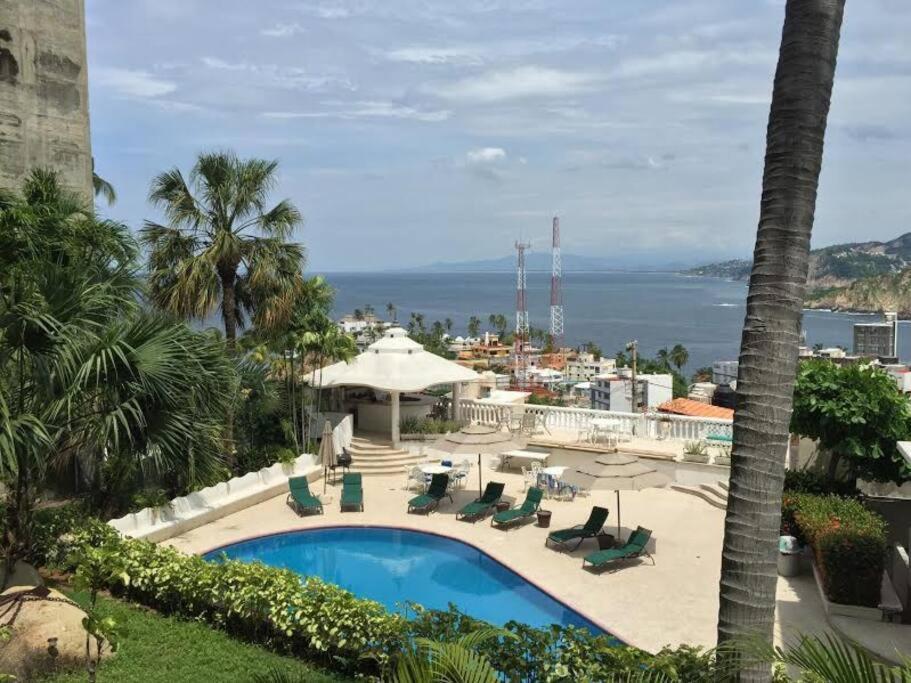 Villa Palmitas Acogedor Departamento Nivel Piscina Gigante Jardines Acapulco Exteriér fotografie