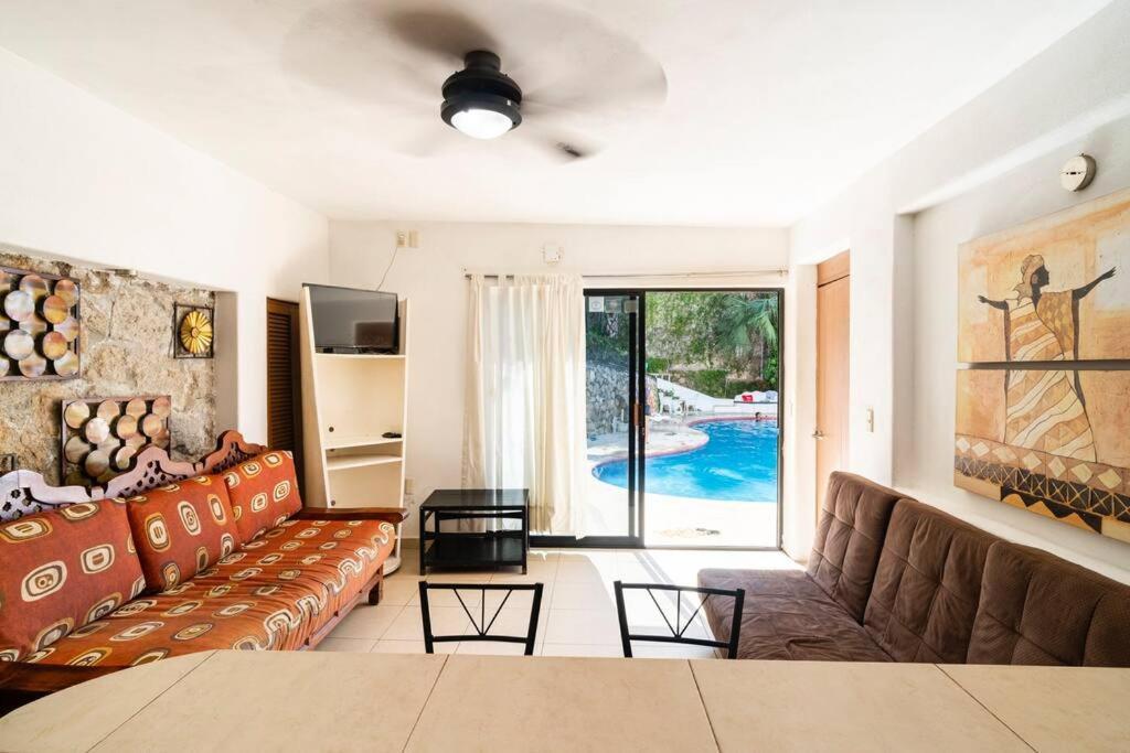 Villa Palmitas Acogedor Departamento Nivel Piscina Gigante Jardines Acapulco Exteriér fotografie